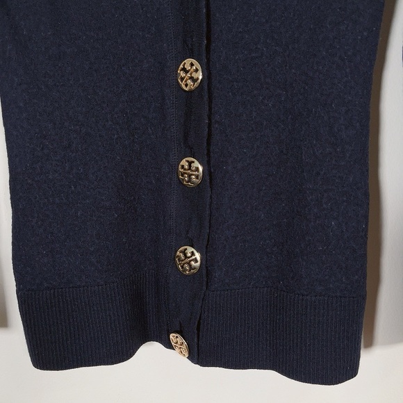 TORY BURCH | NAVY MERINO WOOL SWEATER - Picture 5 of 10